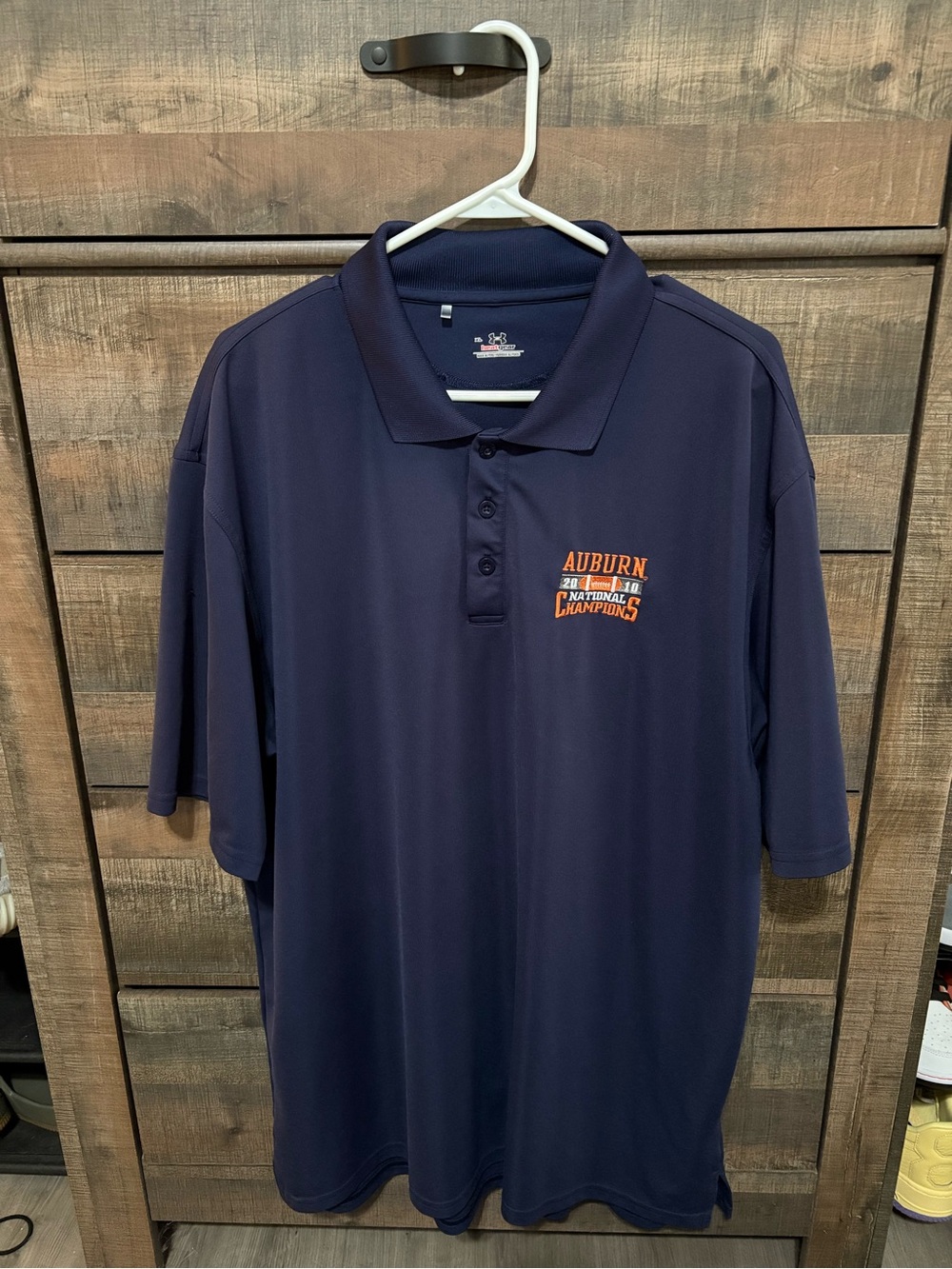 Under Armour Navy Polo 2010 Auburn National Champions